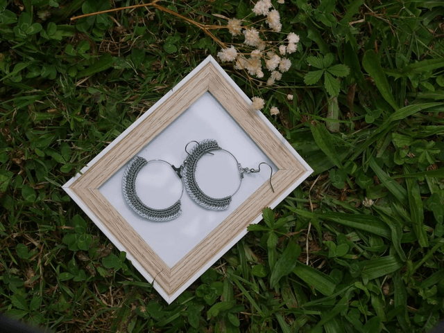 Boucles d'oreilles créoles Vertes 