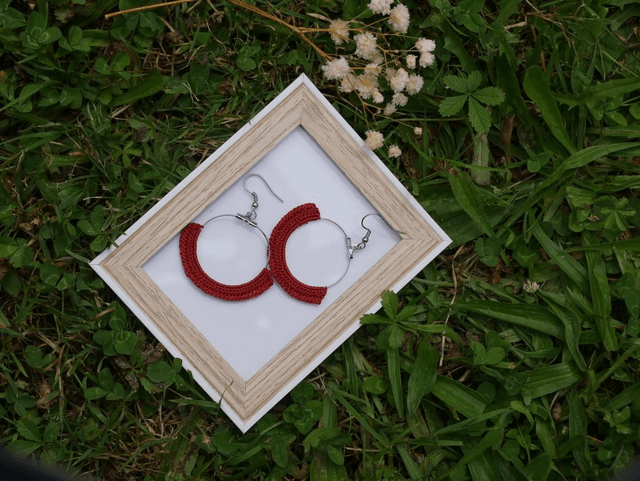 Boucles d'oreilles créoles Terracotta