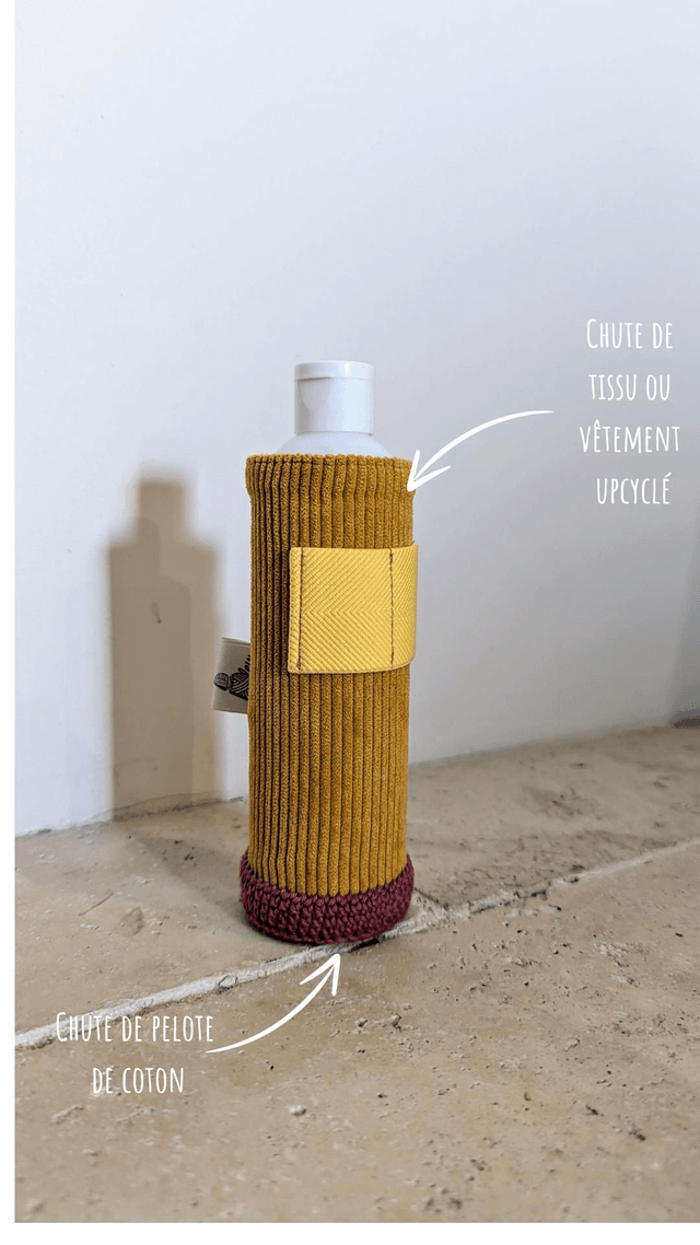 Etui à magnésie velours côtelé jaune 