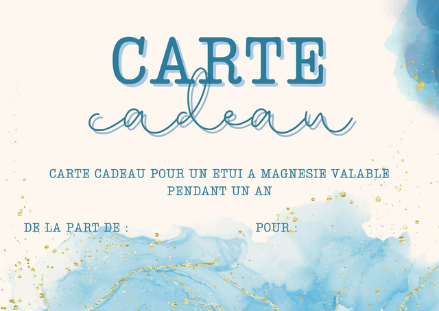 Carte cadeau étui à magnésie 